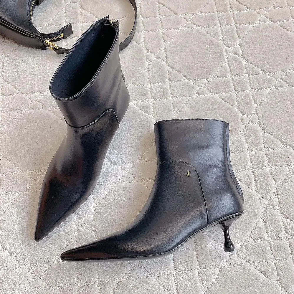Jimmy Choo Cycas Ankle Boot 50 Black Nappa Leather Ankle Boots for Women