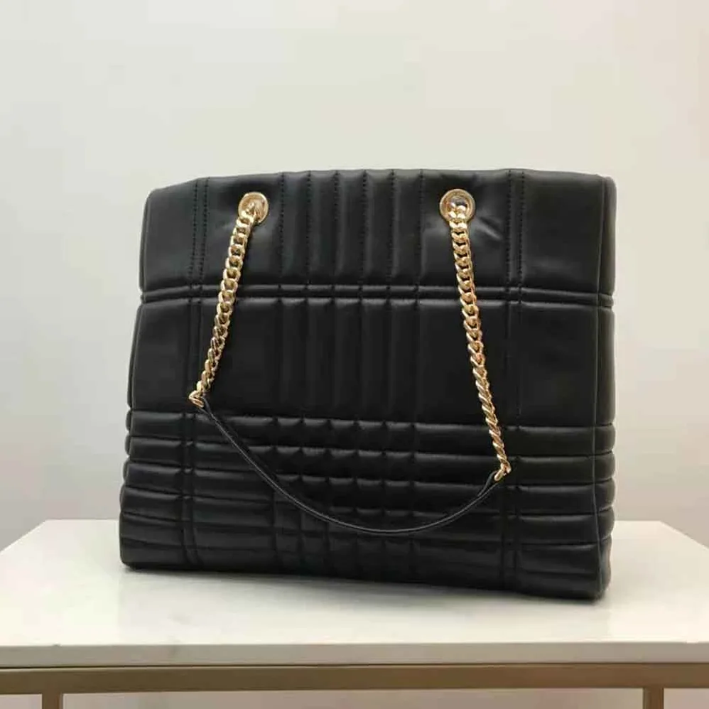 Burberry Medium Quilted Lambskin Lola Shopper Bag for Women Burberry Medium Quilted Lambskin Lola Shopper Bag for Women