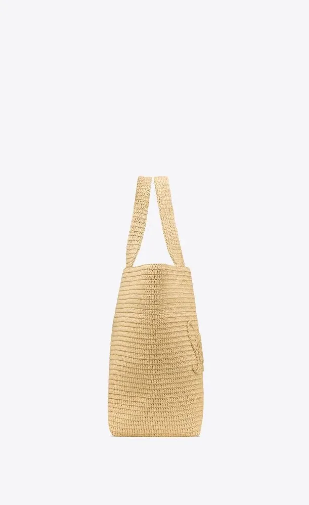 Saint Laurent Tote In Raffia Beige 21.3 Inches/ Saint Laurent Tote In Raffia Beige 21.3 Inches/