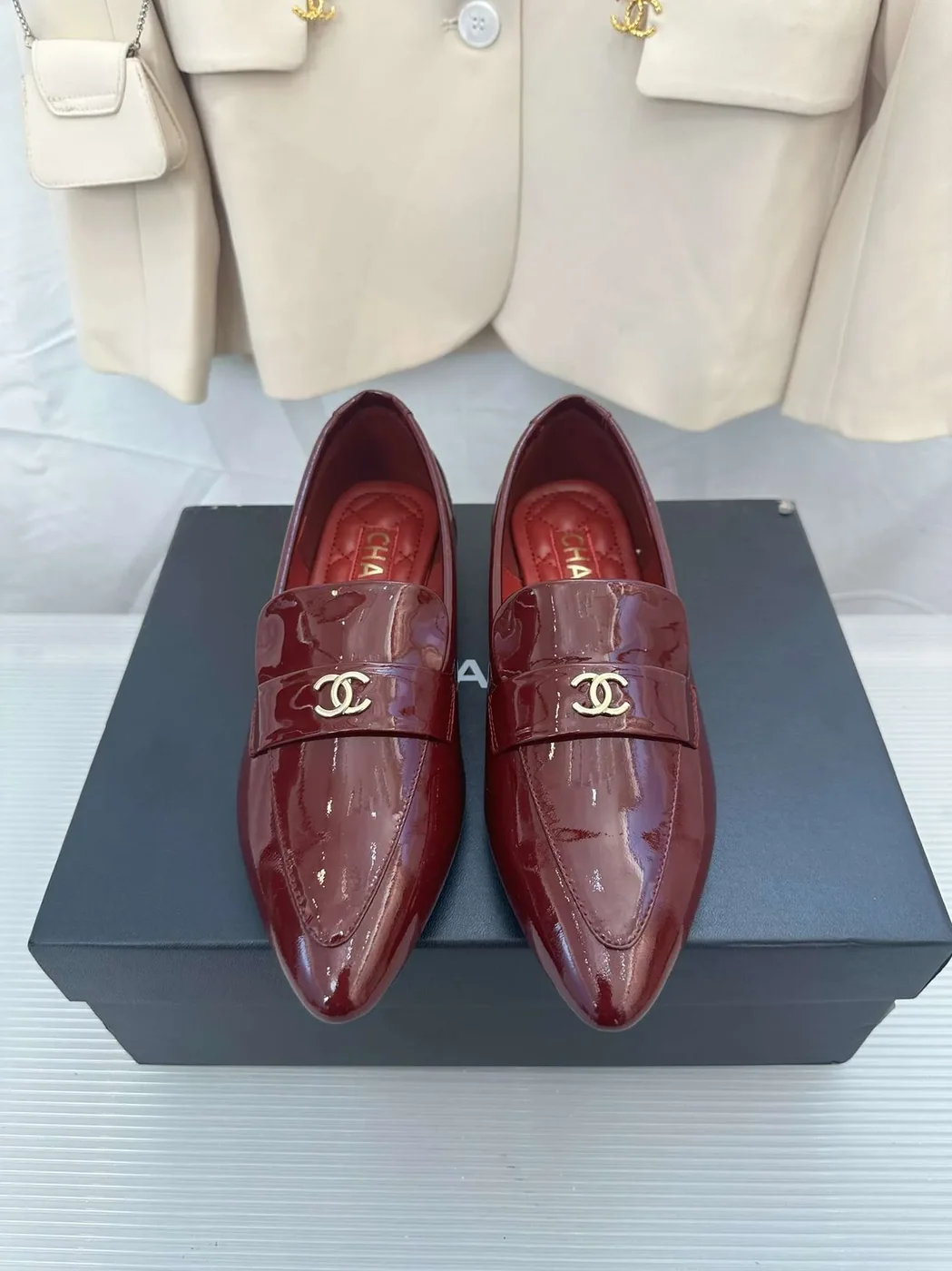Chanel Goddess Loafers Burgundy Chanel Goddess Loafers Burgundy