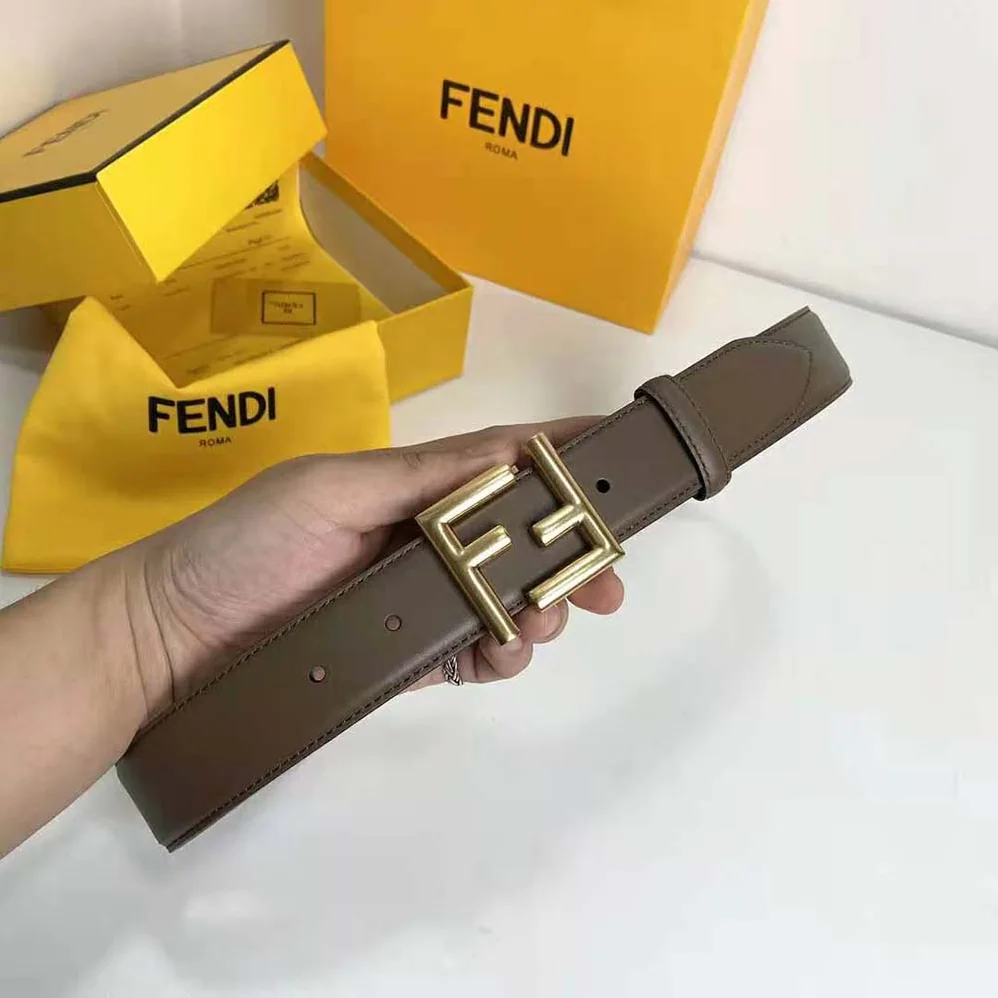 Fendi Belt with Loop and FF Stud Buckle for Women in Silver Fendi Belt with Loop and FF Stud Buckle for Women in Silver