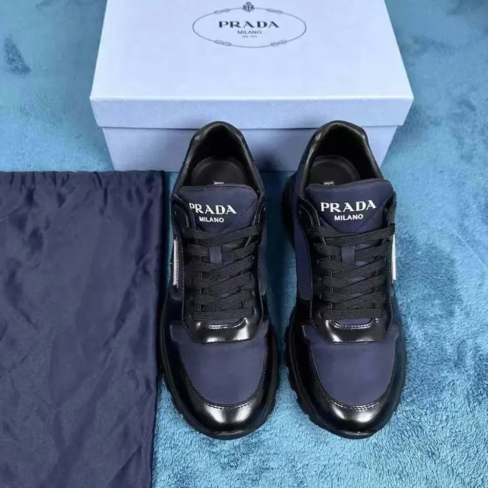 Prada Prax 01 Re-Nylon and Brushed Leather Sneakers for Unisex