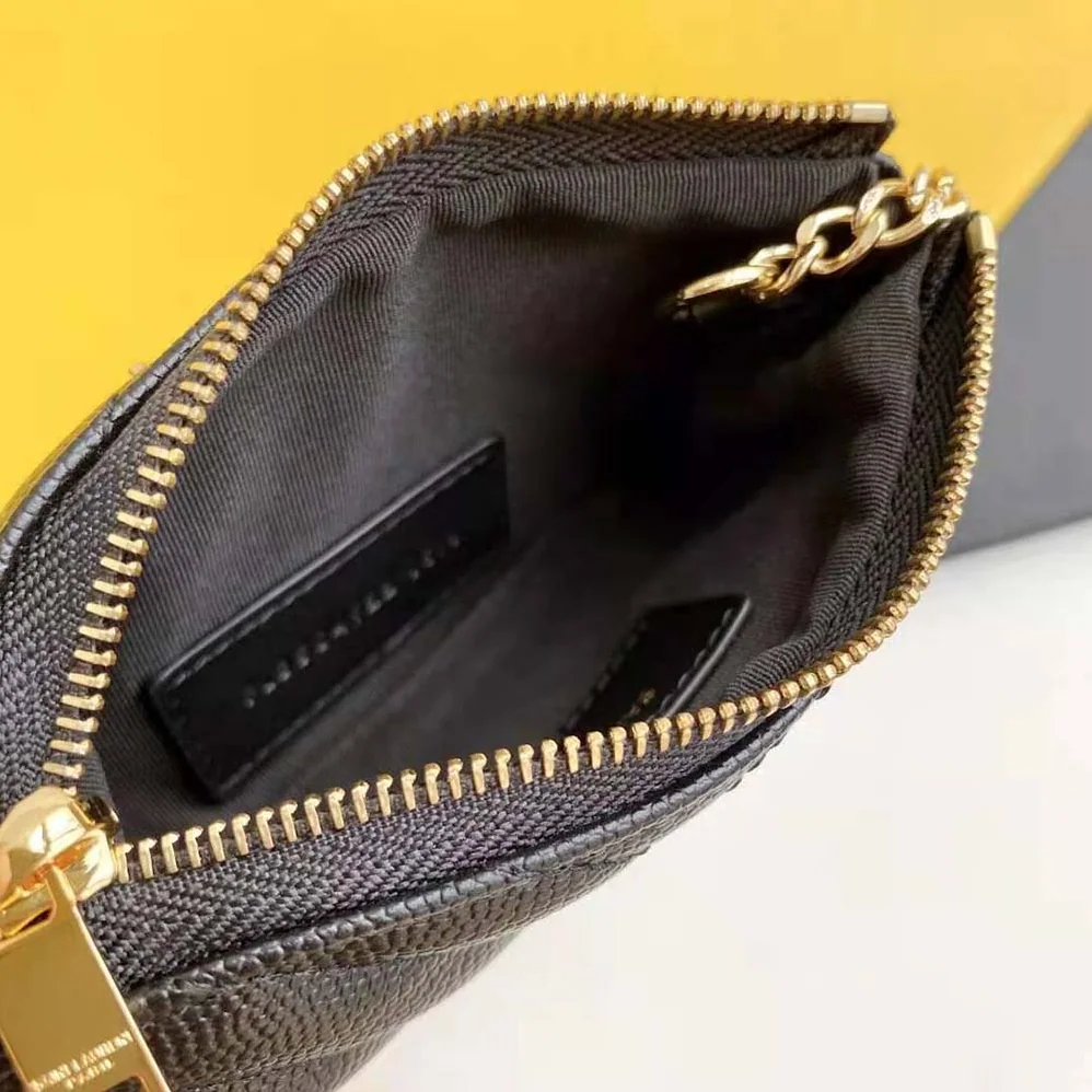 Saint Laurent YSL Monogram Key Pouch in Matelassé Leather for Women