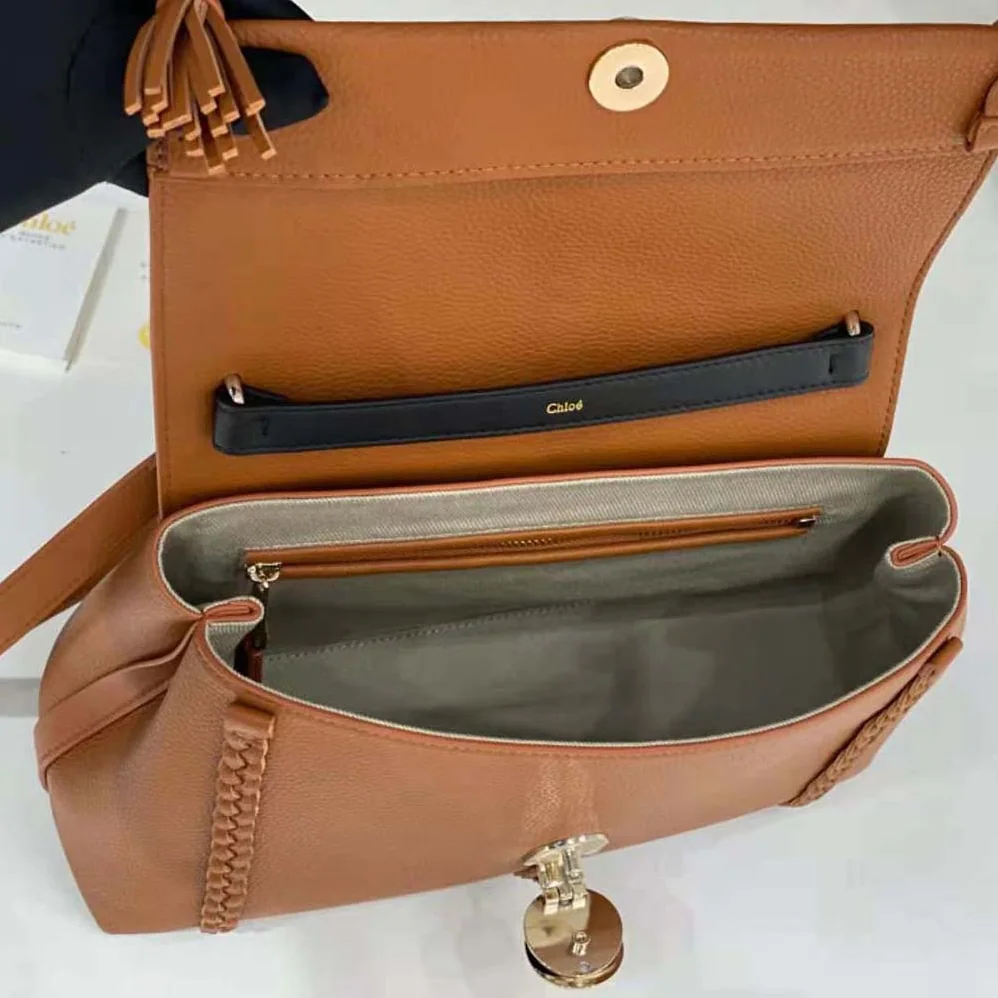 Chloe Penelope Medium Soft Shoulder Bag for Women in Brown