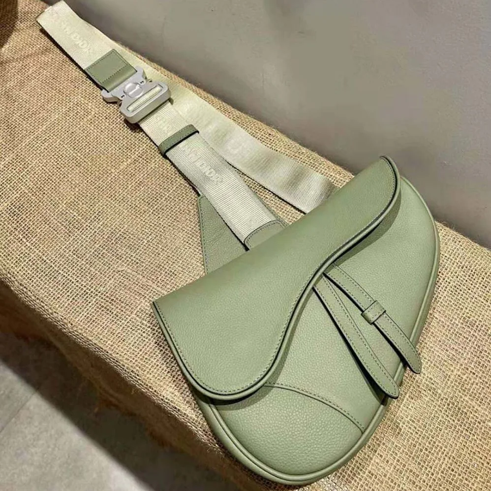 Dior Saddle Bag Khaki Grained Calfskin for Men Dior Saddle Bag Khaki Grained Calfskin for Men