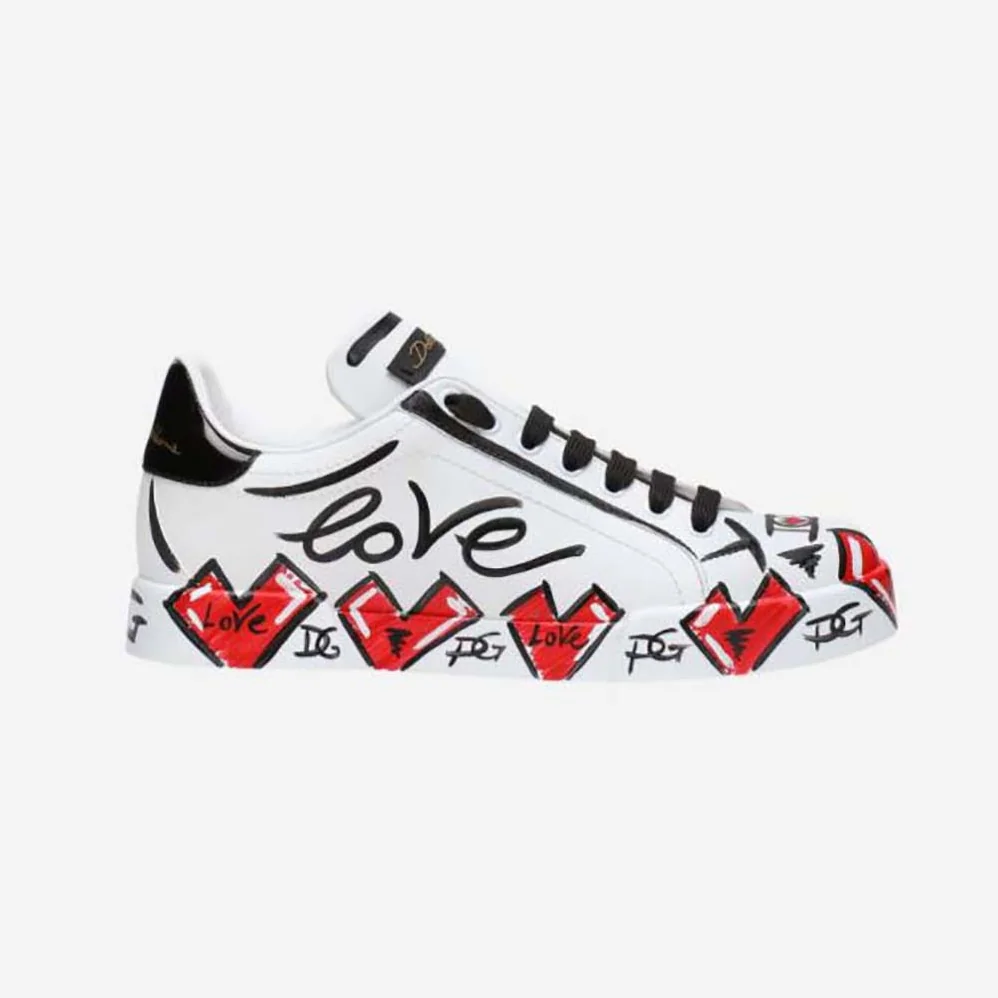 Dolce Gabbana D&G Limited Edition Portofino Sneakers for Unisex in Red Dolce Gabbana D&G Limited Edition Portofino Sneakers for Unisex in Red