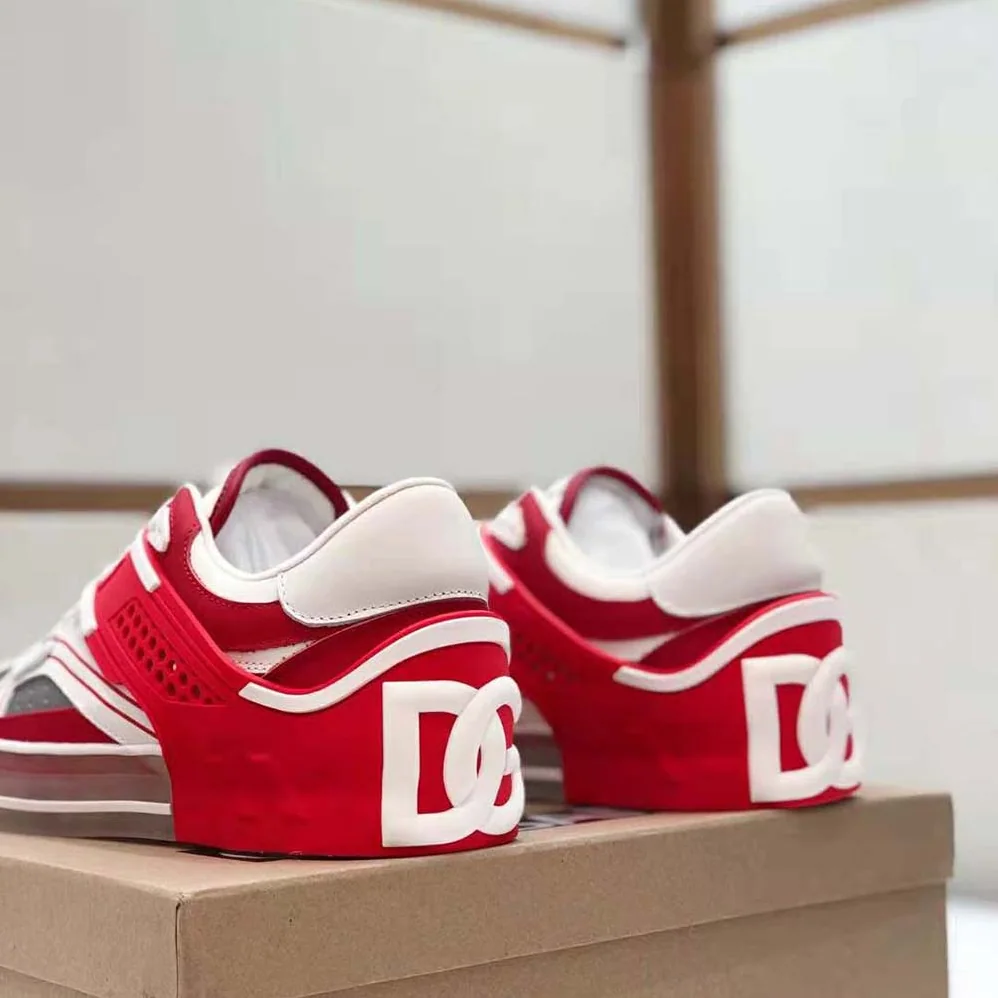 Dolce Gabbana D&G Calfskin Custom 2.Zero Sneakers for Men in Red Dolce Gabbana D&G Calfskin Custom 2.Zero Sneakers for Men in Red