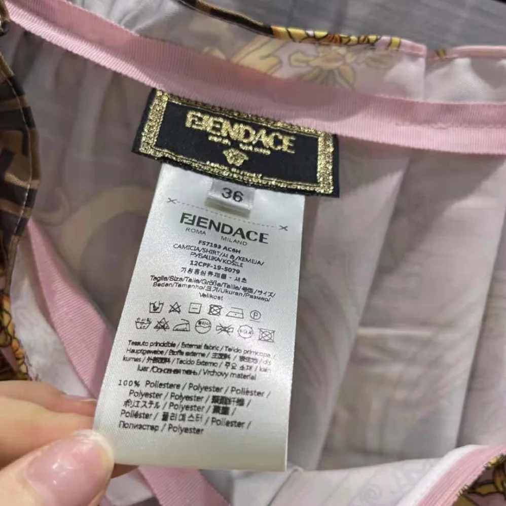 Fendi Fendace Multicolor Silk Skirt for Women