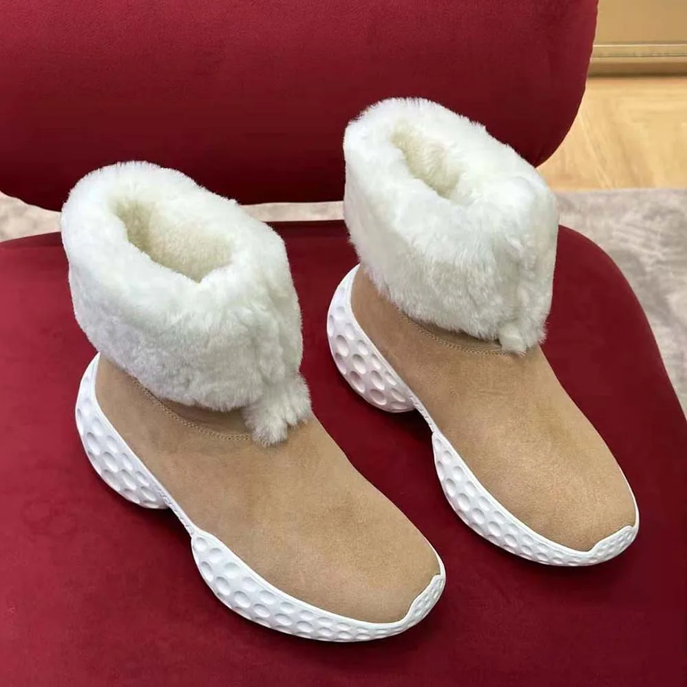 Roger Vivier Viv' Run Light Fur Ankle Boots in Suede for Women Roger Vivier Viv' Run Light Fur Ankle Boots in Suede for Women