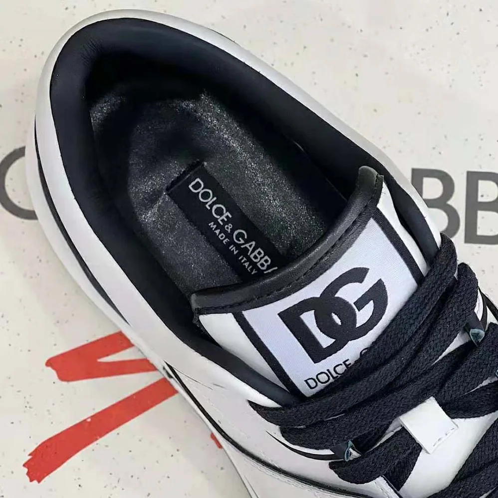 Dolce Gabbana D&G Calfskin Nappa New Roma Sneakers for Unisex in Black