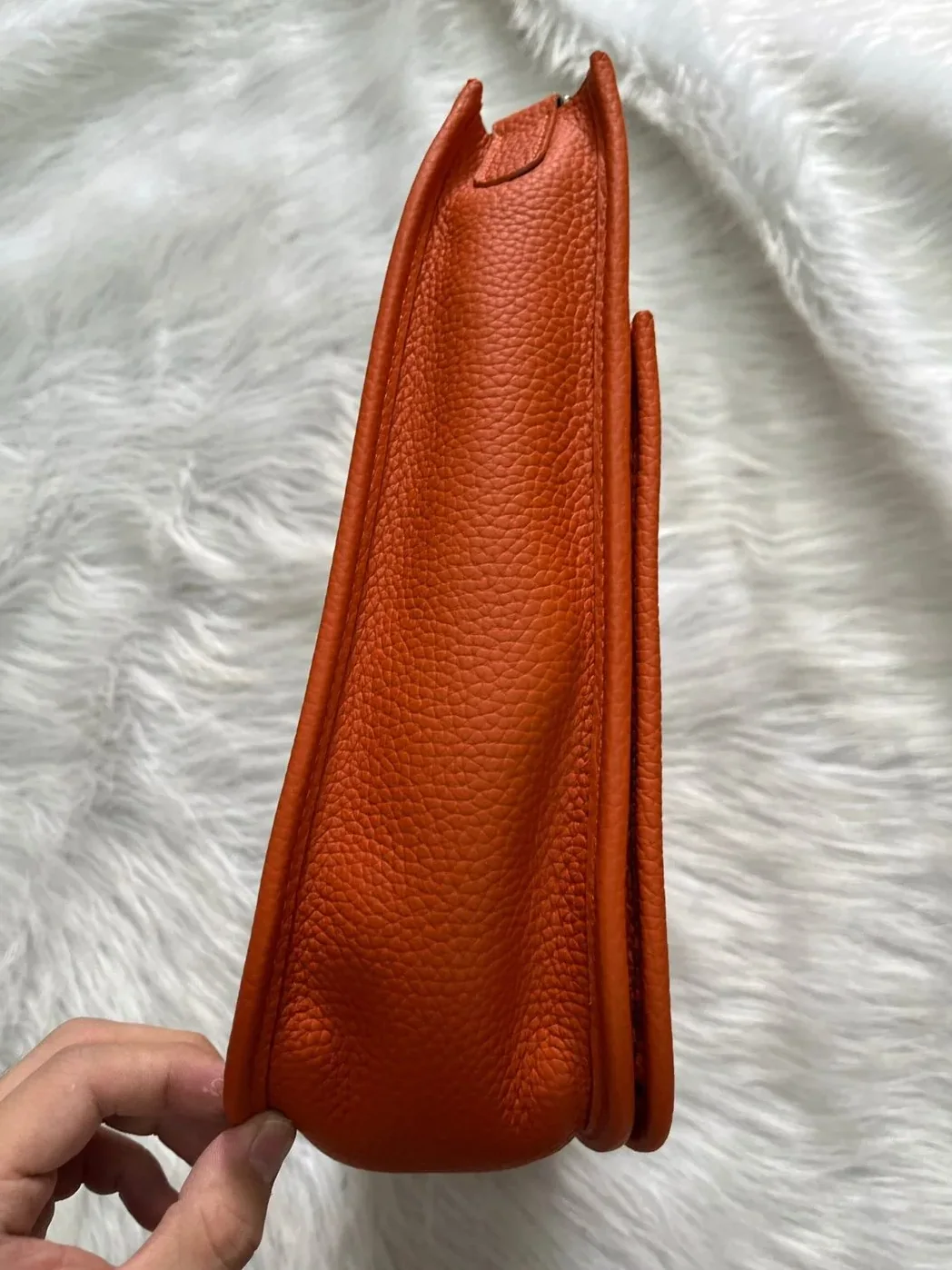 Hermes Evelyne III 29 Bag Orange With Silver in Toned Hardware