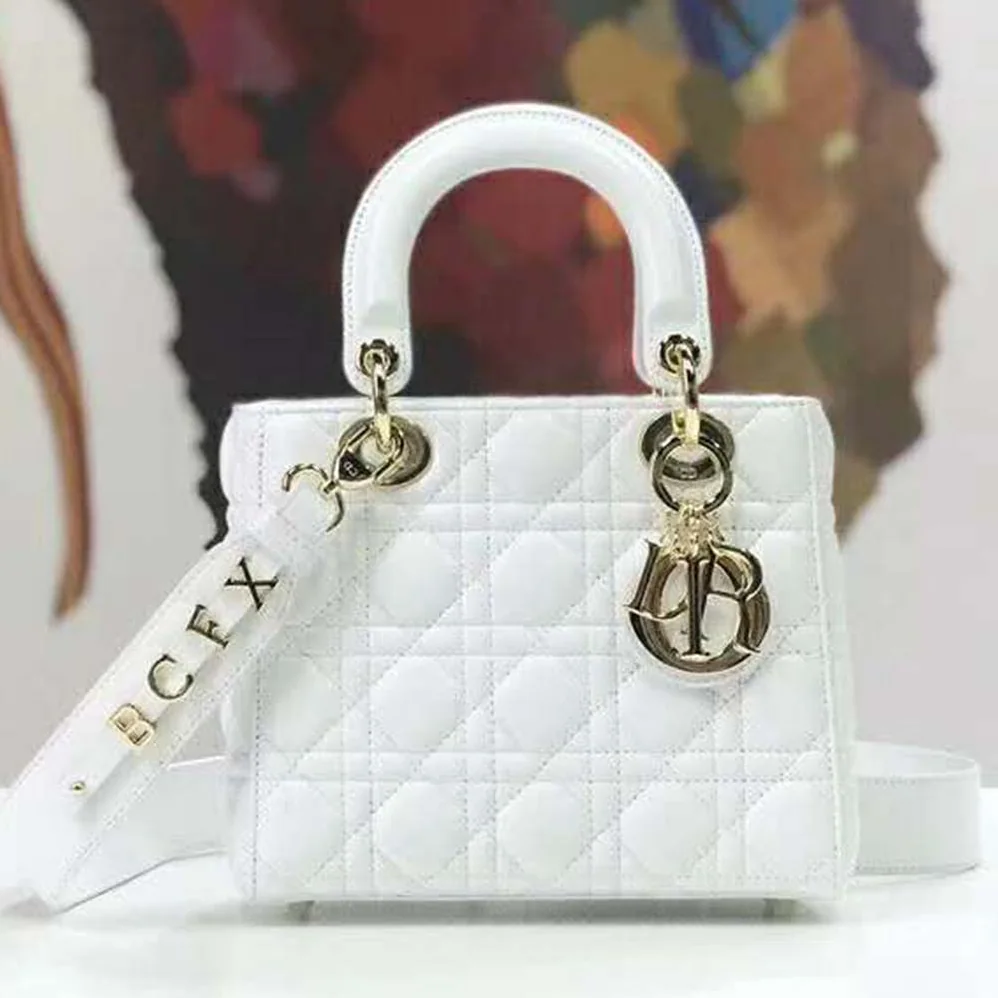 Dior MY ABCDIOR Lambskin Personalize Bag for Women in White Dior MY ABCDIOR Lambskin Personalize Bag for Women in White
