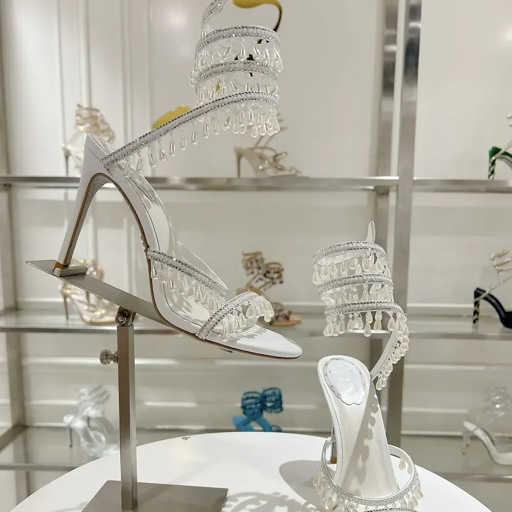 Rene Caovilla Chandelier Ivory Sandal 105 for Women