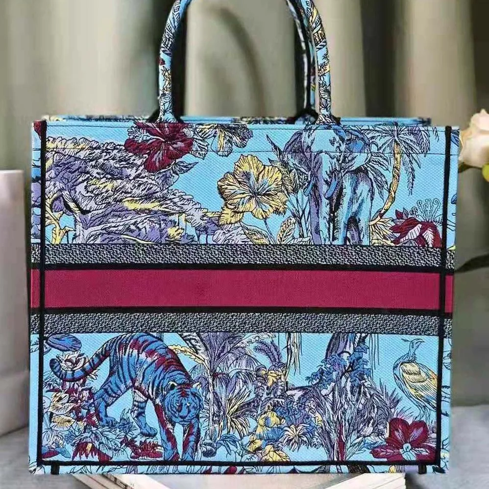 Dior Large Dior Book Tote Celestial Blue Multicolor Toile de Jouy Voyage Embroidery for Women Dior Large Dior Book Tote Celestial Blue Multicolor Toile de Jouy Voyage Embroidery for Women