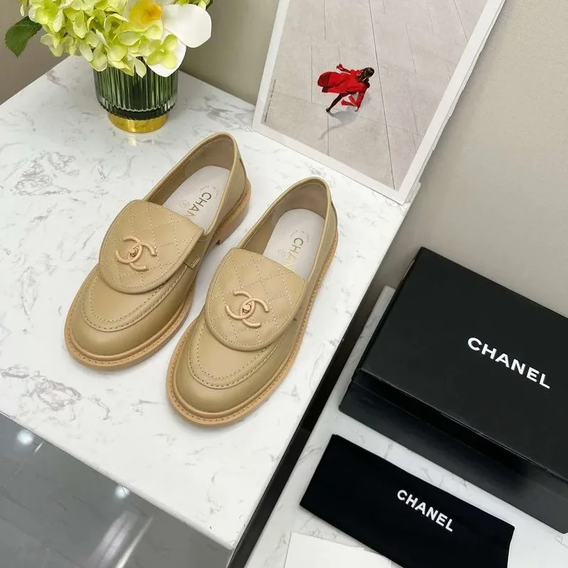 Chanel Moccasins Beige Chanel Moccasins Beige