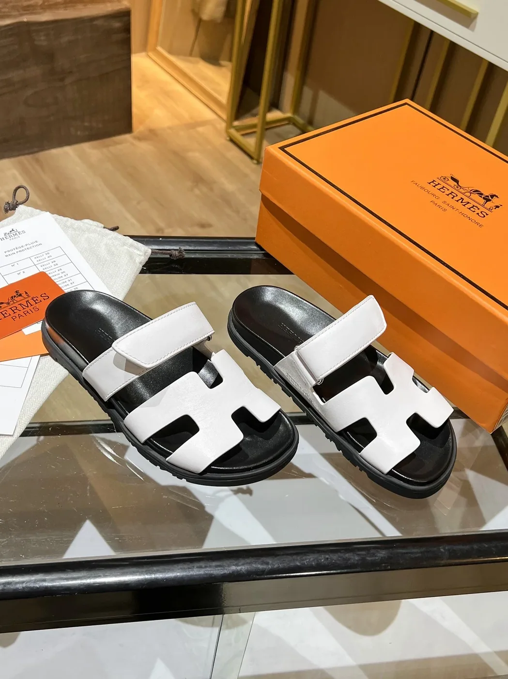 Hermes Chypre Sandal Black/White , Shoes for Women Hermes Chypre Sandal Black/White , Shoes for Women