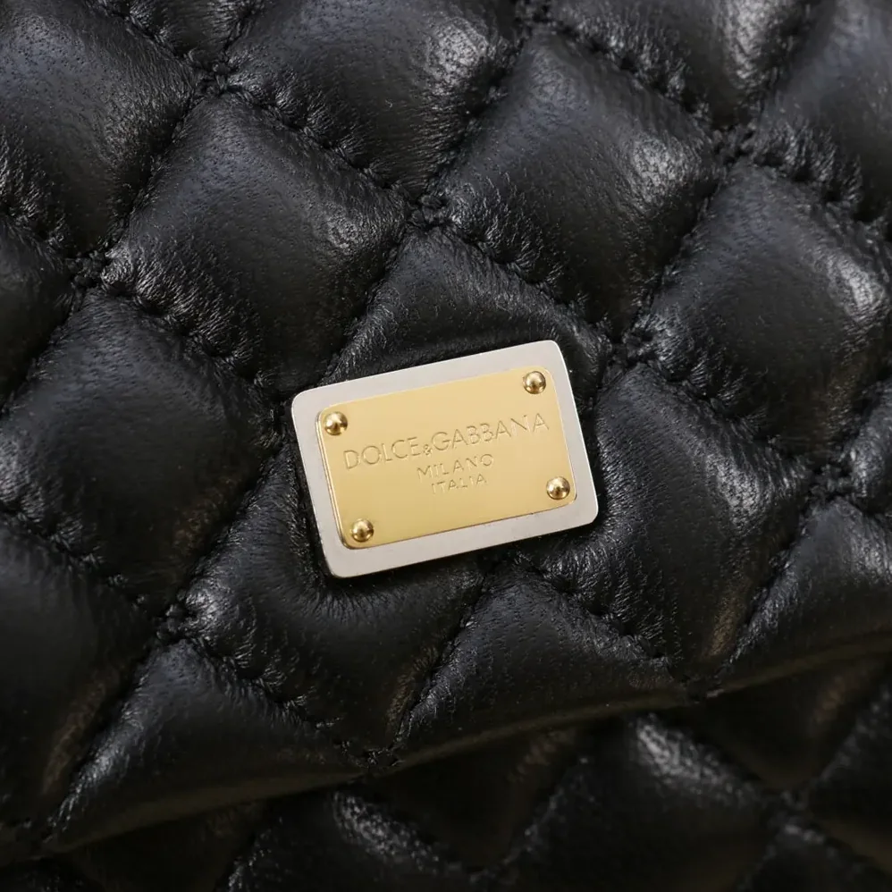 Dolce Gabbana D&G Mini Sicily Handbag in Quilted Nappa Leather for Women in Black