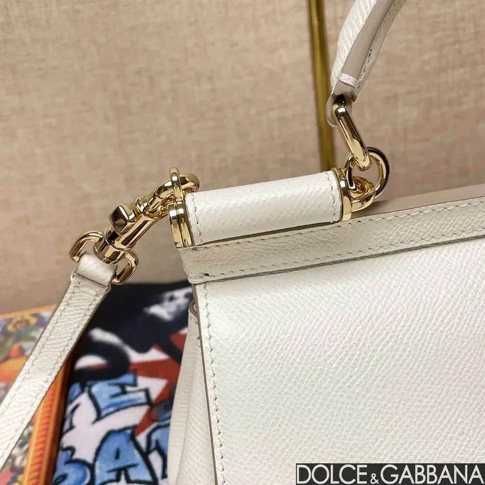 Dolce Gabbana D&G Small Sicily Handbag for Women in White Dolce Gabbana D&G Small Sicily Handbag for Women in White