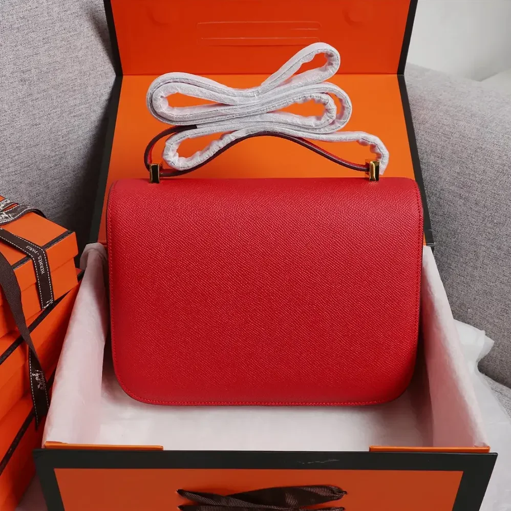 Hermes Constance 18 Bag Epsom Leather for Women in Red/Gold Hermes Constance 18 Bag Epsom Leather for Women in Red/Gold