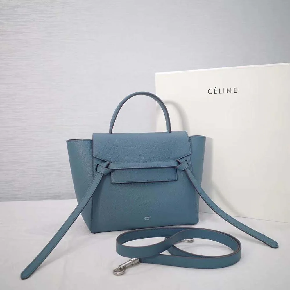Celine Micro Belt Bag in Grained Calfskin for Women in Navy