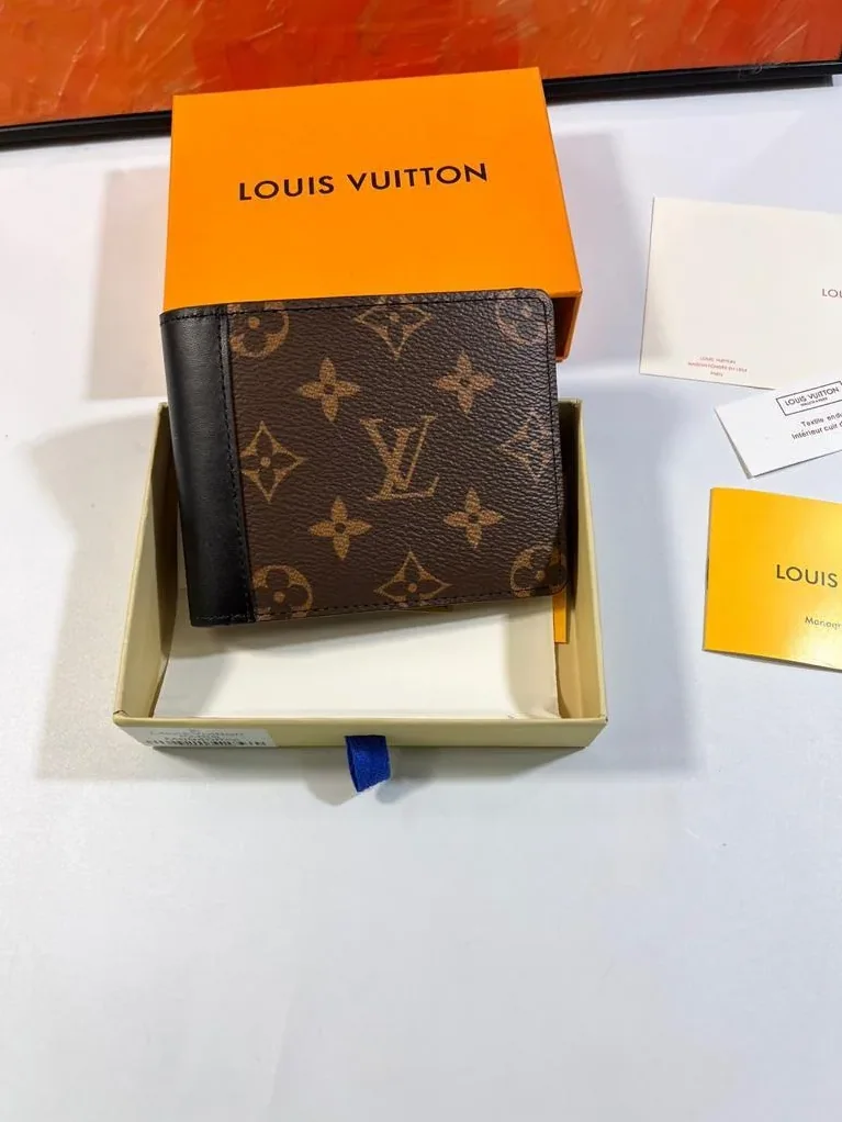 Louis Vuitton Multiple Wallet Monogram Macassar Black