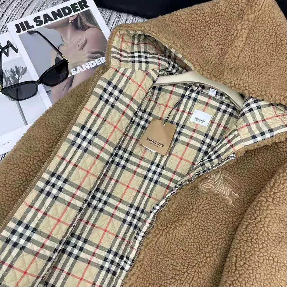 Burberry EKD Fleece Hooded Jacket for Men in Brown Burberry EKD Fleece Hooded Jacket for Men in Brown