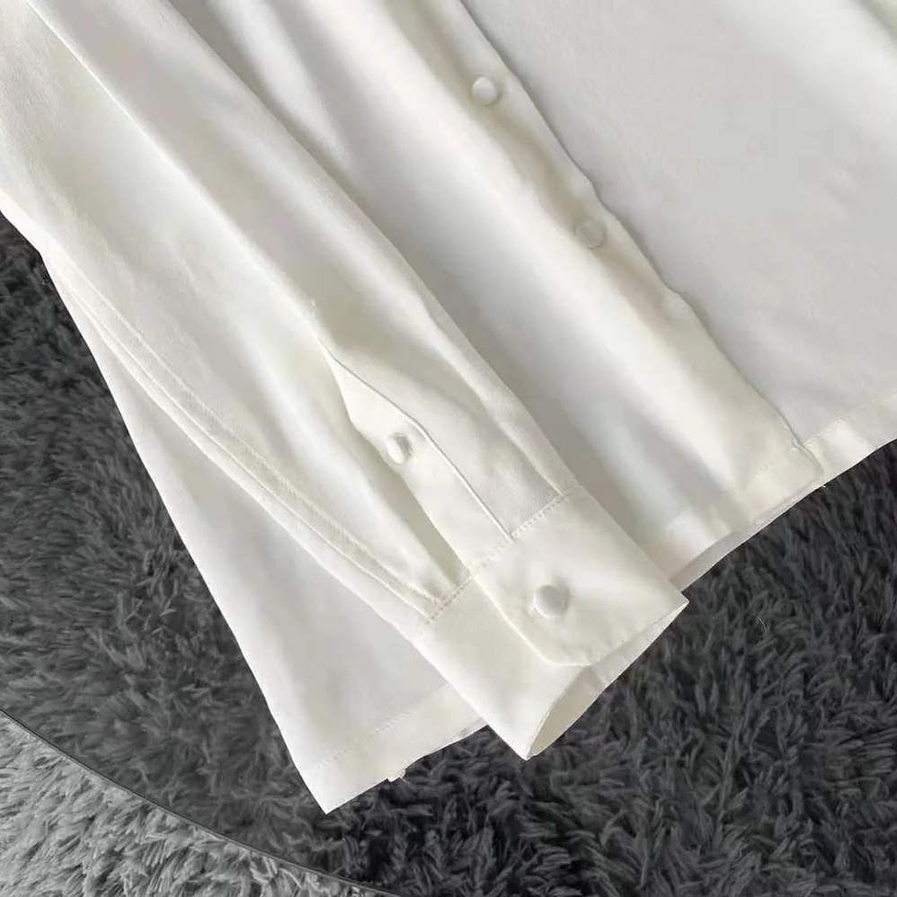 Prada Crepe DE Chine Shirt for Women in White