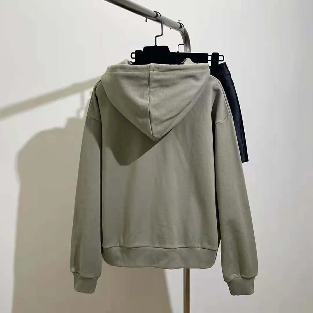 Celine Paris Loose Hoodie in Cotton Fleece for Men in Green Celine Paris Loose Hoodie in Cotton Fleece for Men in Green