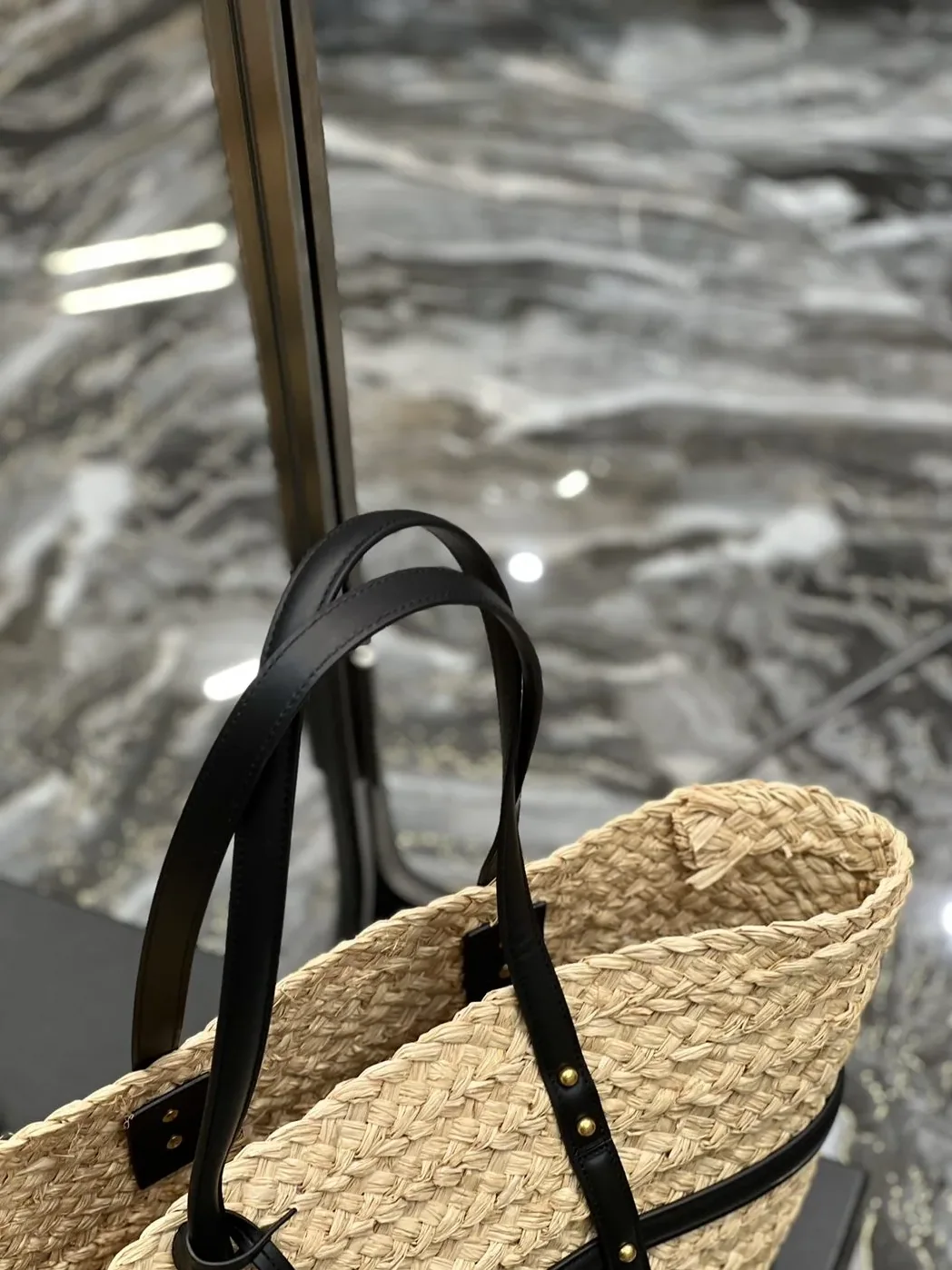 Saint Laurent Beatrix Panier Cut Out Beige