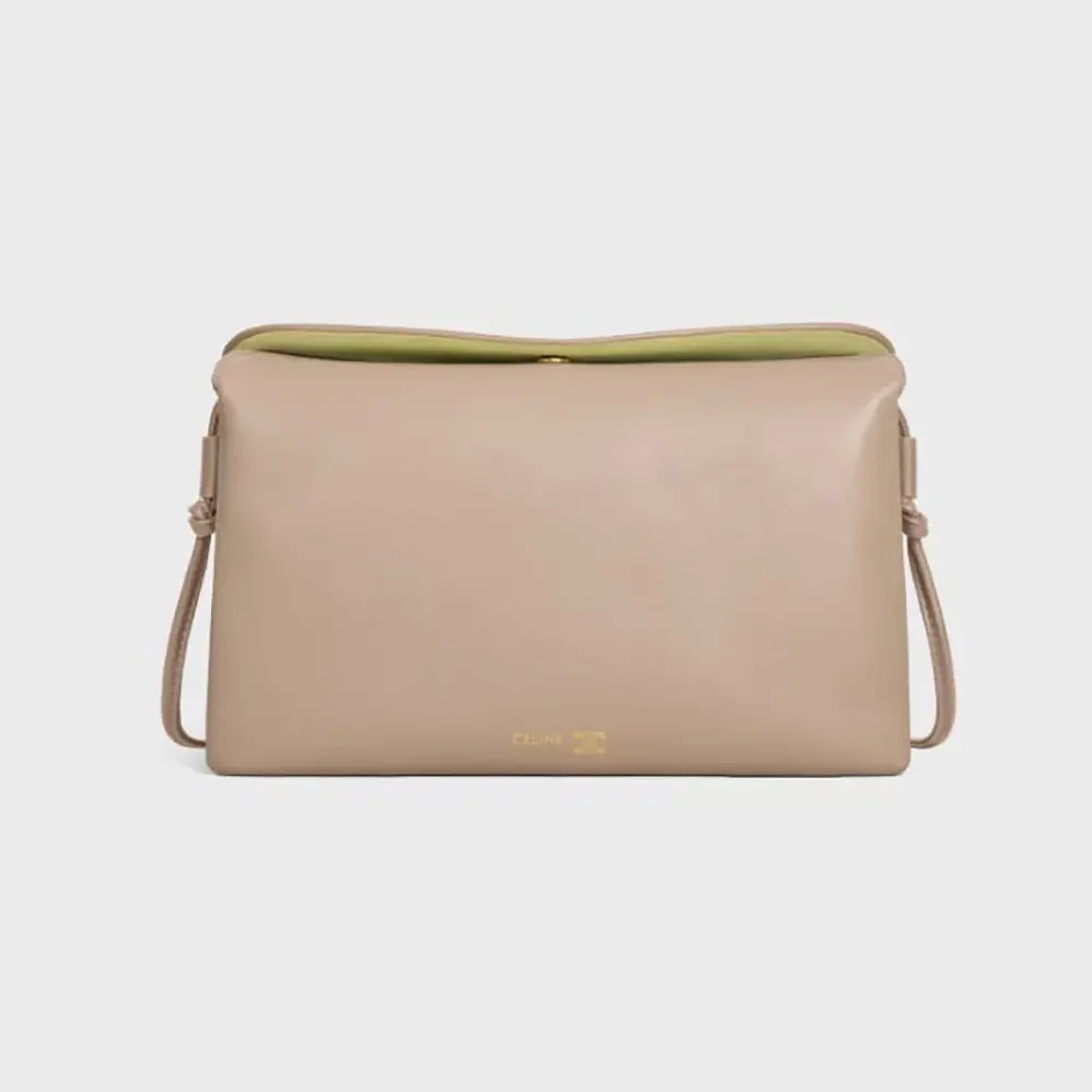 Celine Trio Flap In Smooth Lambskin for Women in Sandy