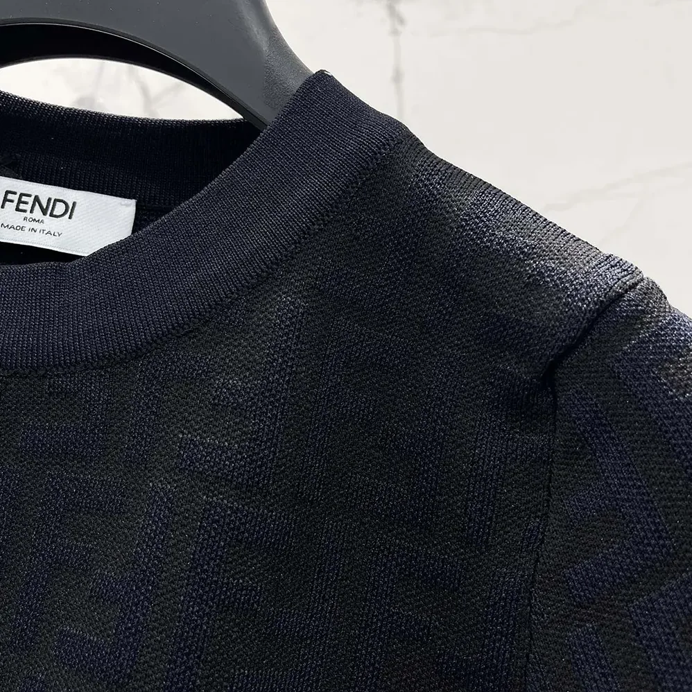 Fendi Black FF Viscose Sweater for Women