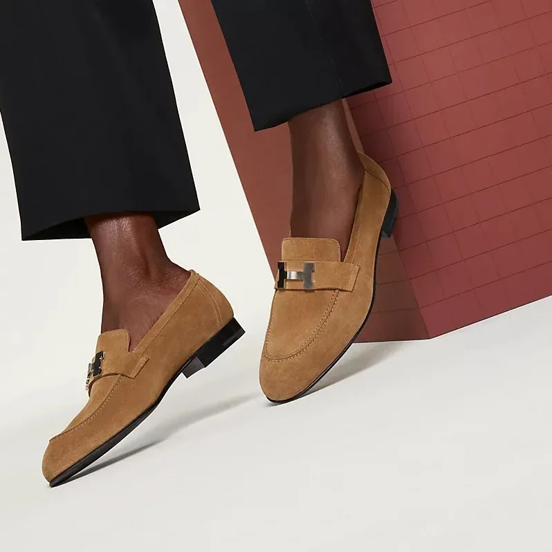 Hermes Paris Loafers Brun Fume