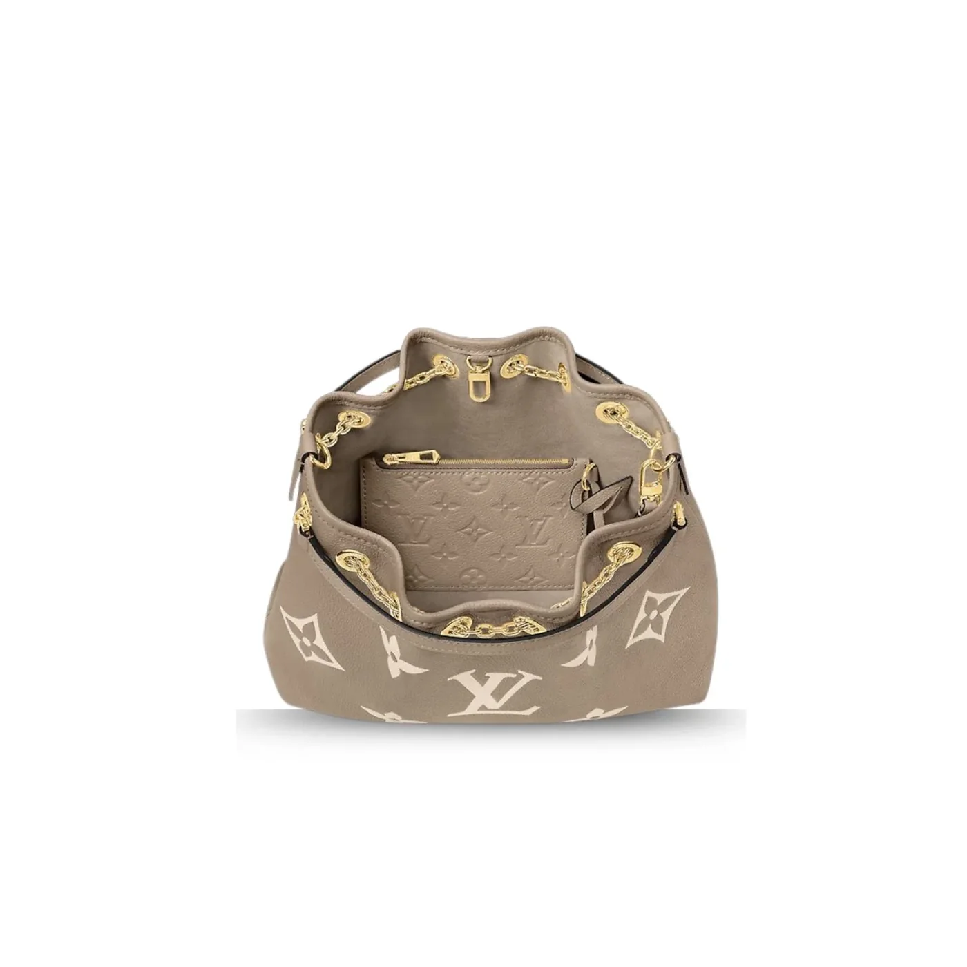 Louis Vuitton LV Bundle Monogram Empreinte Grey in Cream /