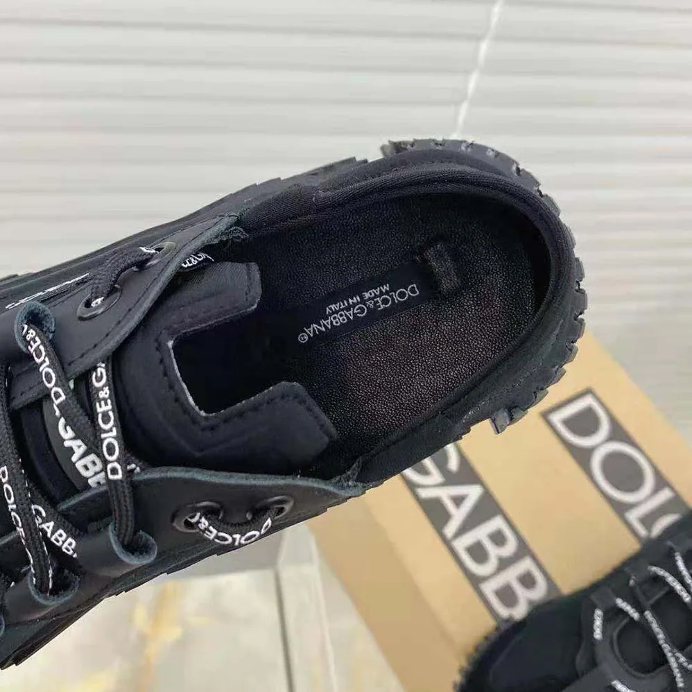 Dolce Gabbana D&G Canvas NS1 Slip-on Sneakers for Women in Black Dolce Gabbana D&G Canvas NS1 Slip-on Sneakers for Women in Black