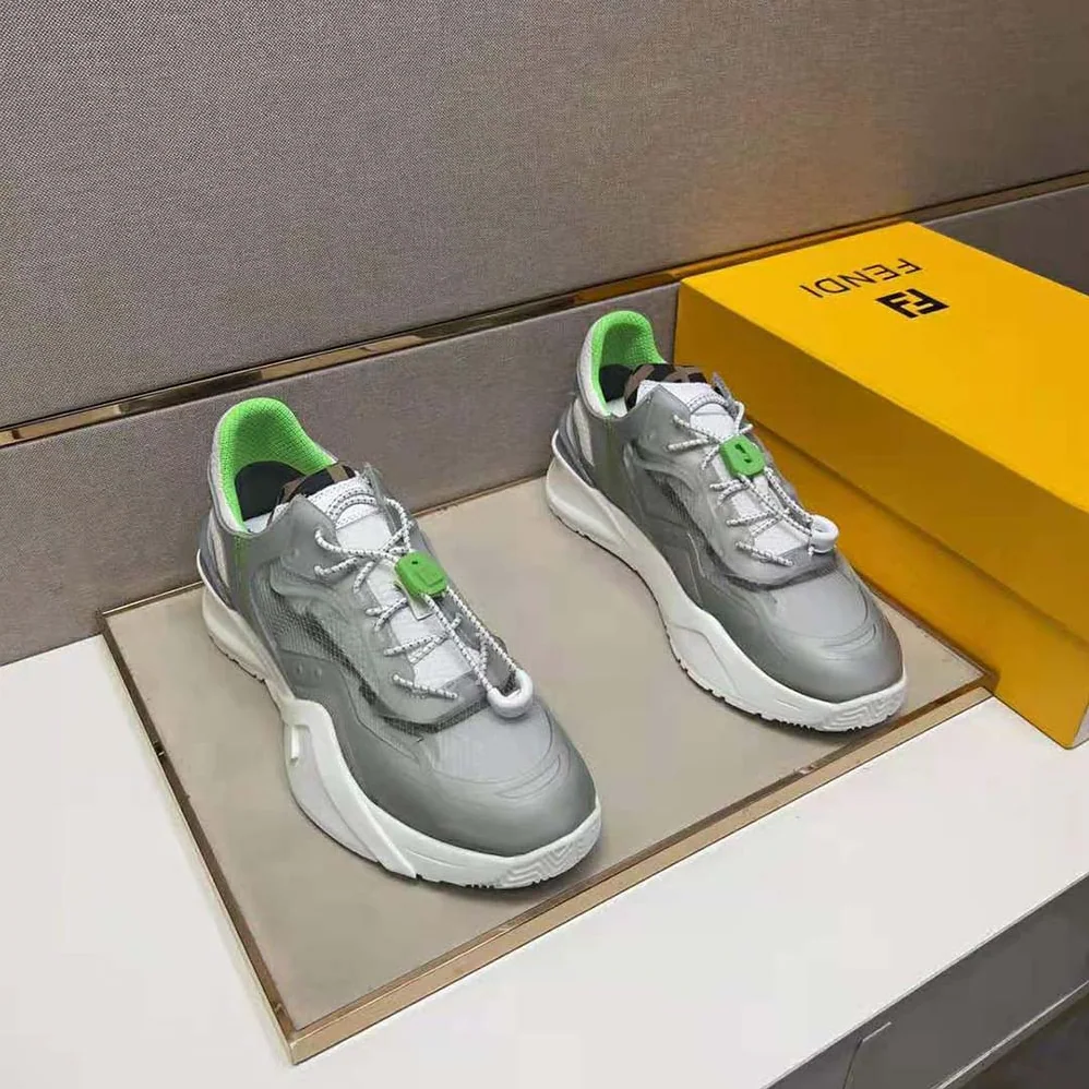 Fendi Flow Gray Nylon Low for Men in tops Fendi Flow Gray Nylon Low for Men in tops