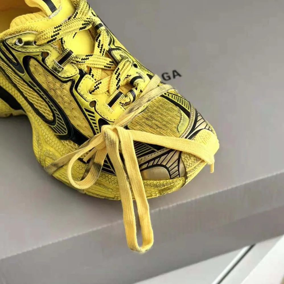 Balenciaga 3XL Sneaker in Yellow and Black Mesh and Polyurethane for Unisex