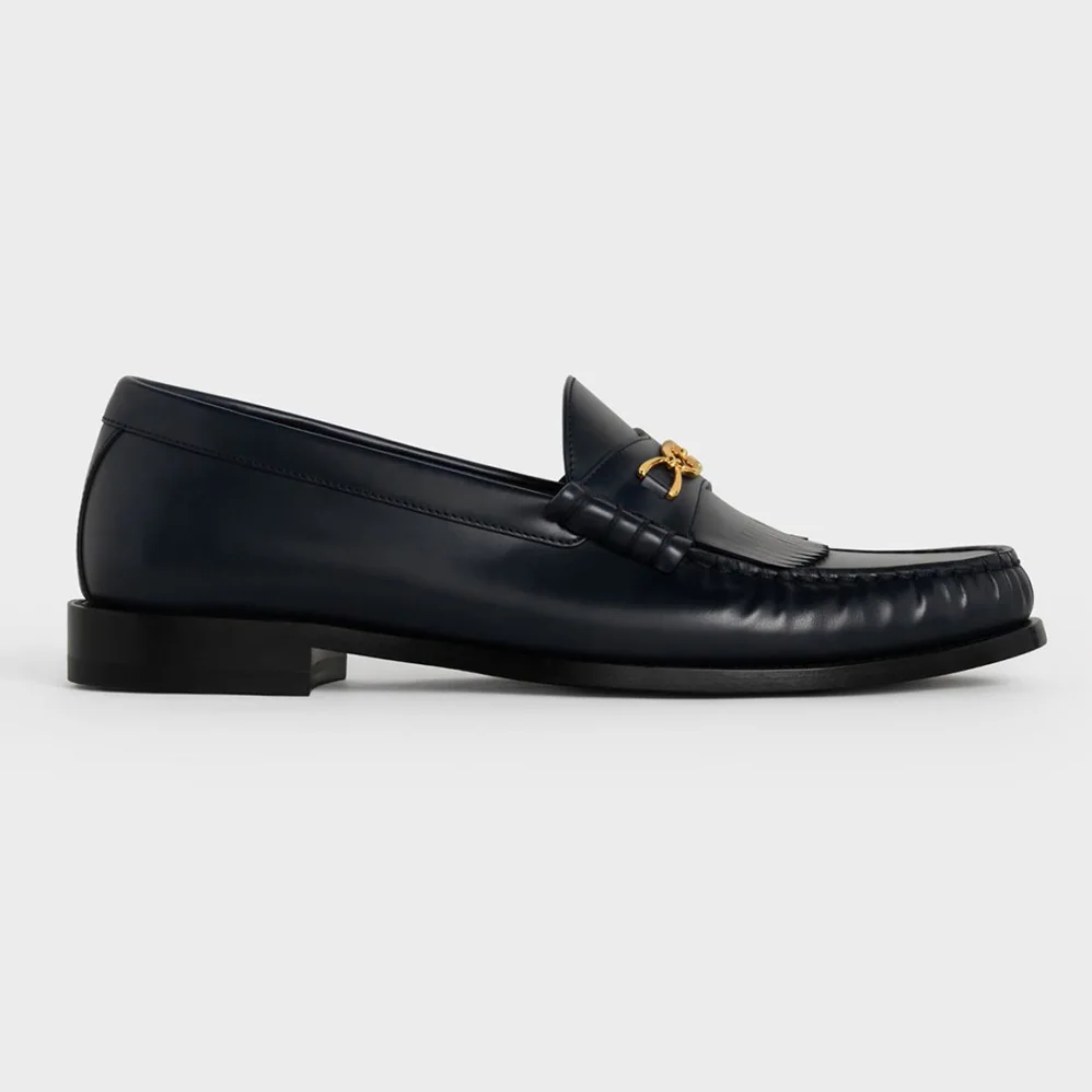 Celine Luco Maillon Triomphe Loafer in Polished Calfskin for Women