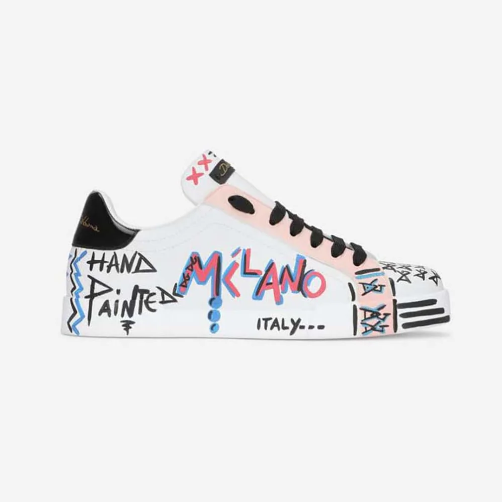 Dolce Gabbana D&G Limited Edition Portofino Sneakers for Unisex in Pink Dolce Gabbana D&G Limited Edition Portofino Sneakers for Unisex in Pink