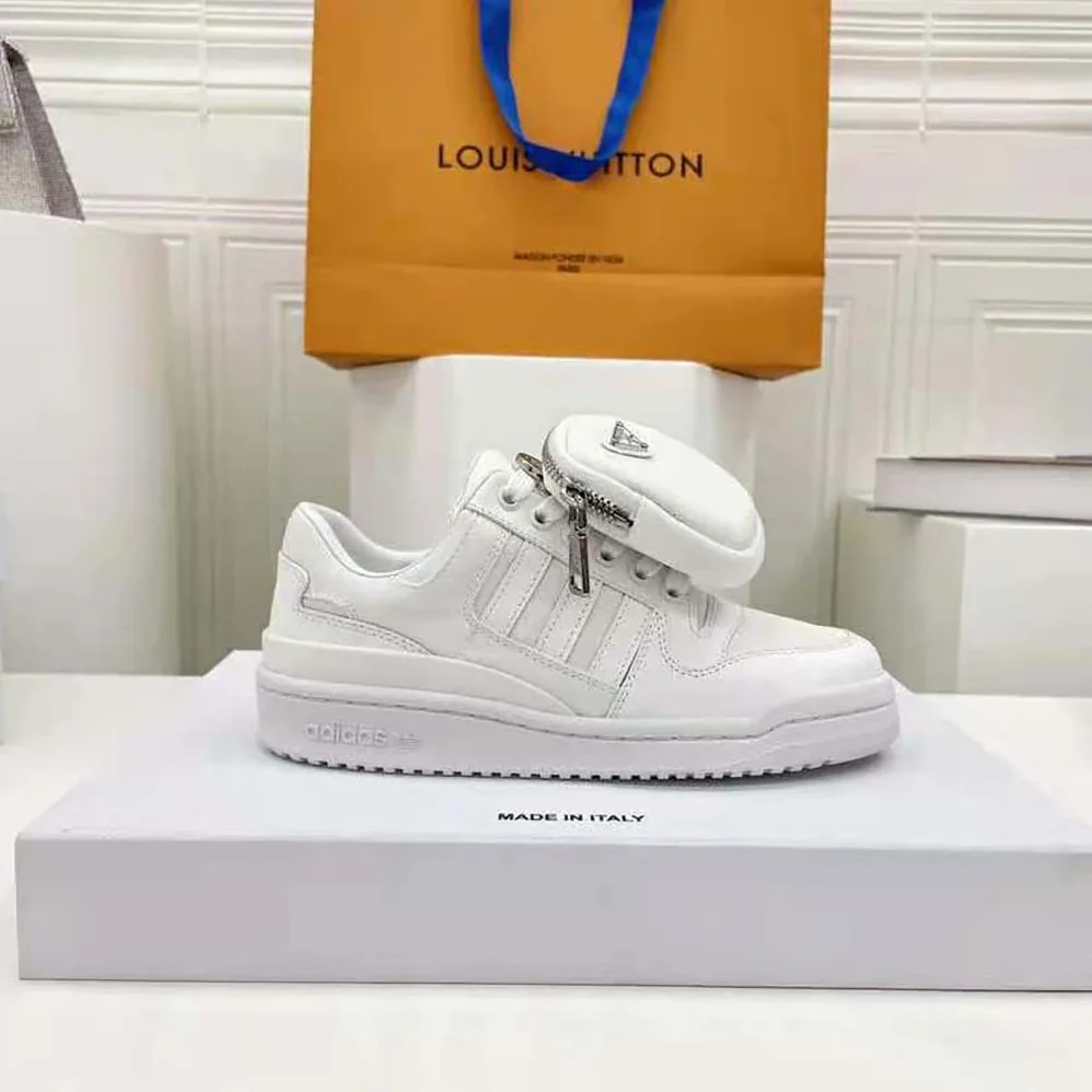 Prada Adidas for Prada Re-Nylon Forum Sneakers for Women in White Prada Adidas for Prada Re-Nylon Forum Sneakers for Women in White