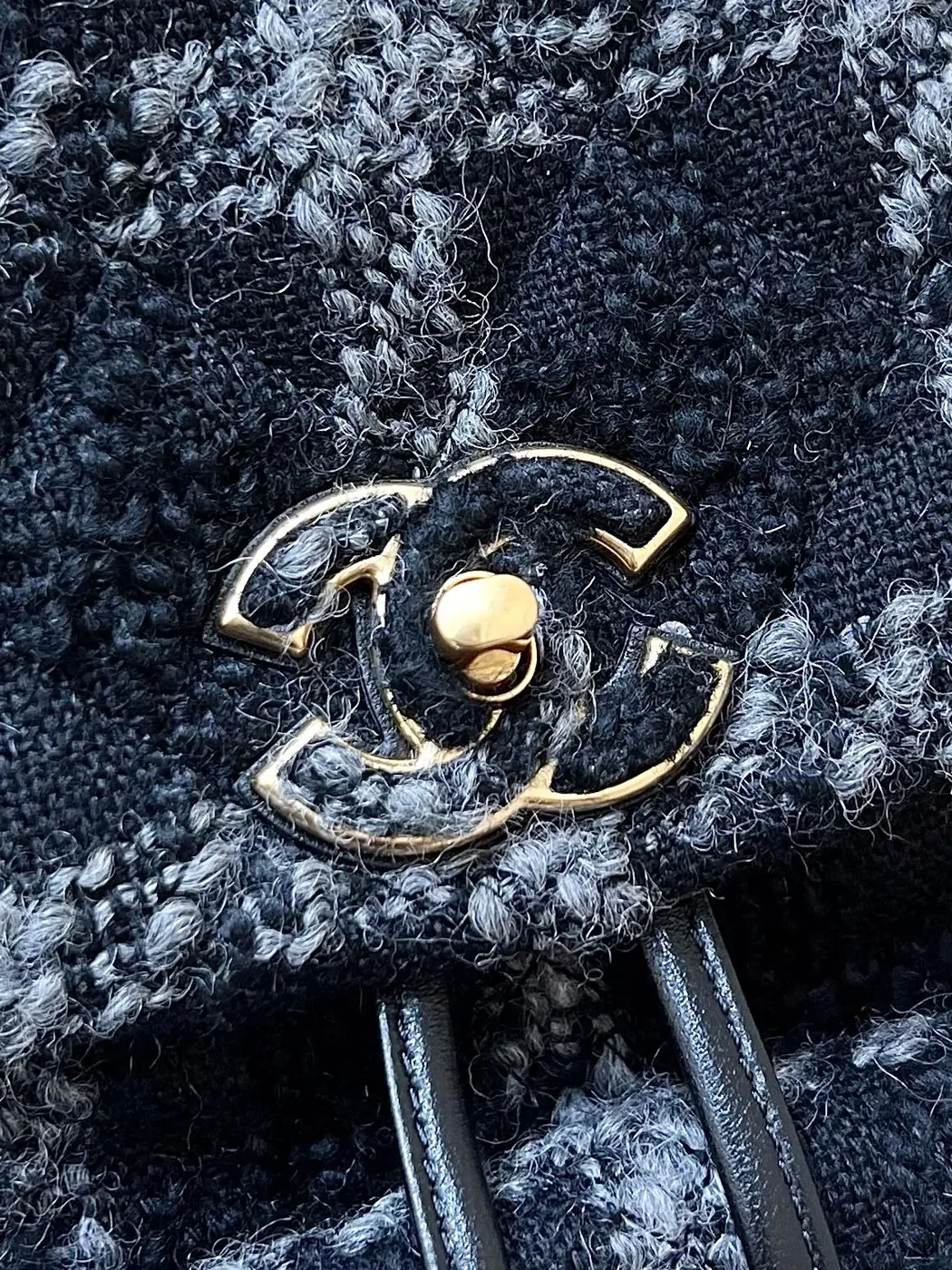 Chanel Backpack in Blue Gold Hardware
