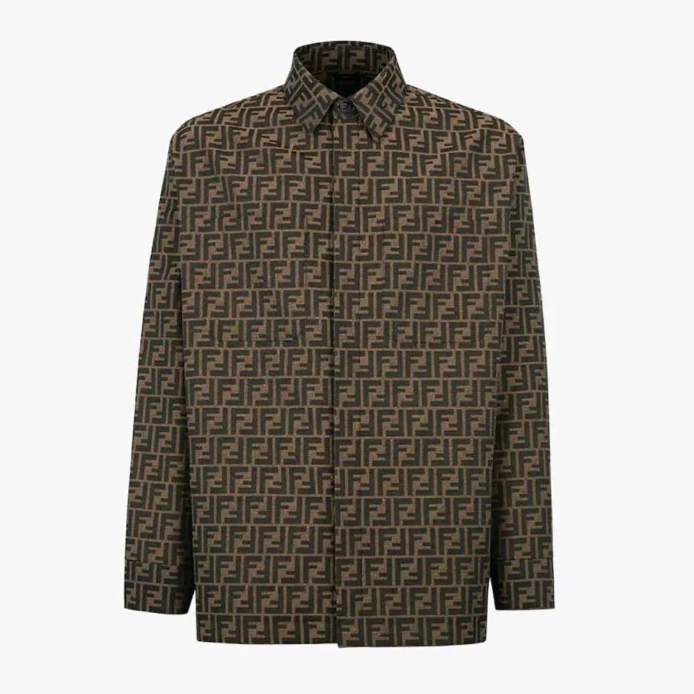 Fendi Blouson Brown Fabric Jacket for Men