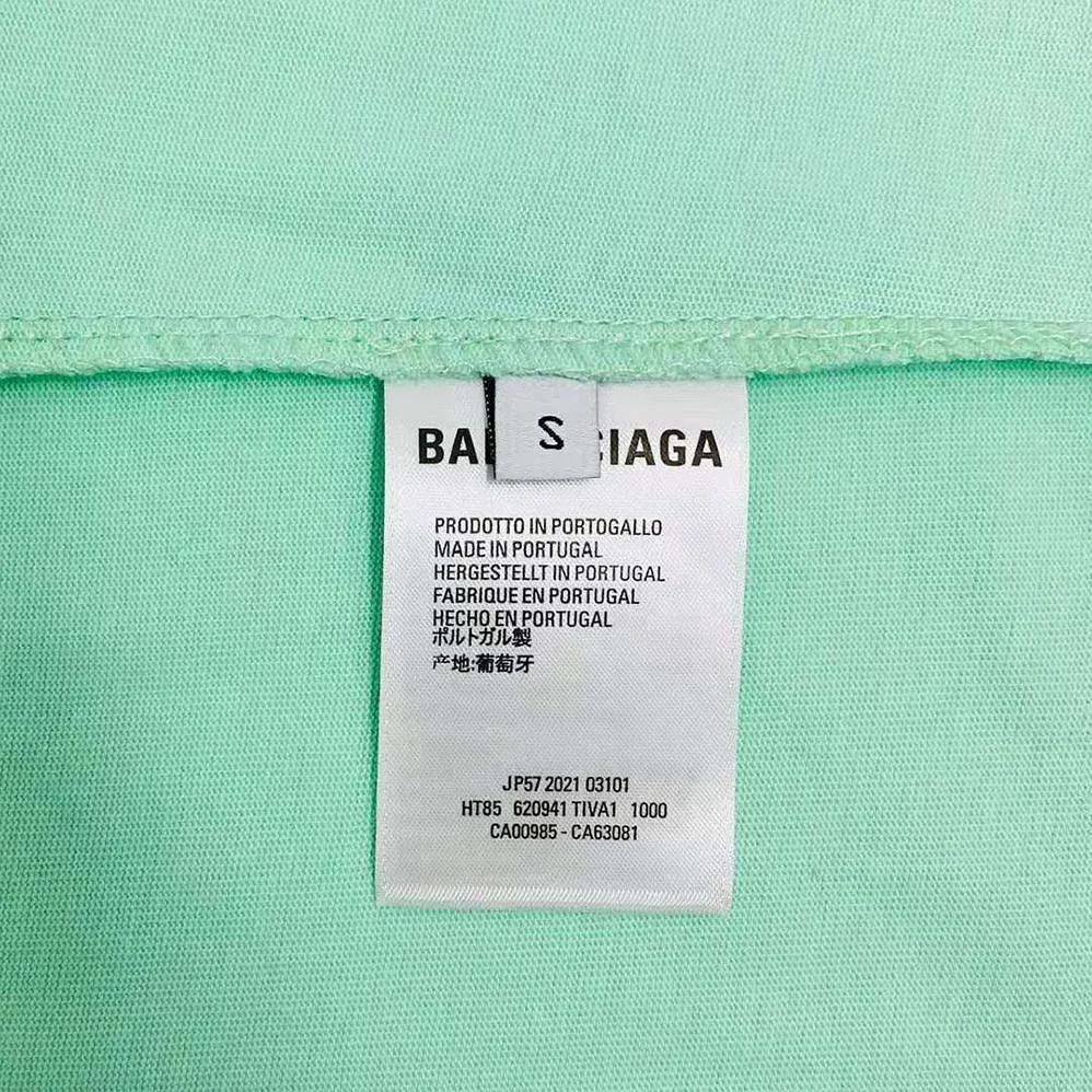 Balenciaga Logo T-shirt Medium Fit in Green for Men Balenciaga Logo T-shirt Medium Fit in Green for Men