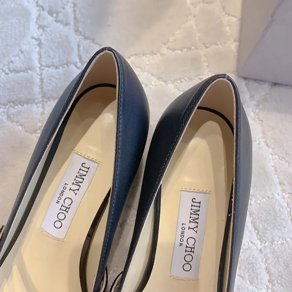 Jimmy Choo Elisa 45 Black Nappa and Patent Leather Pumps for Women Jimmy Choo Elisa 45 Black Nappa and Patent Leather Pumps for Women