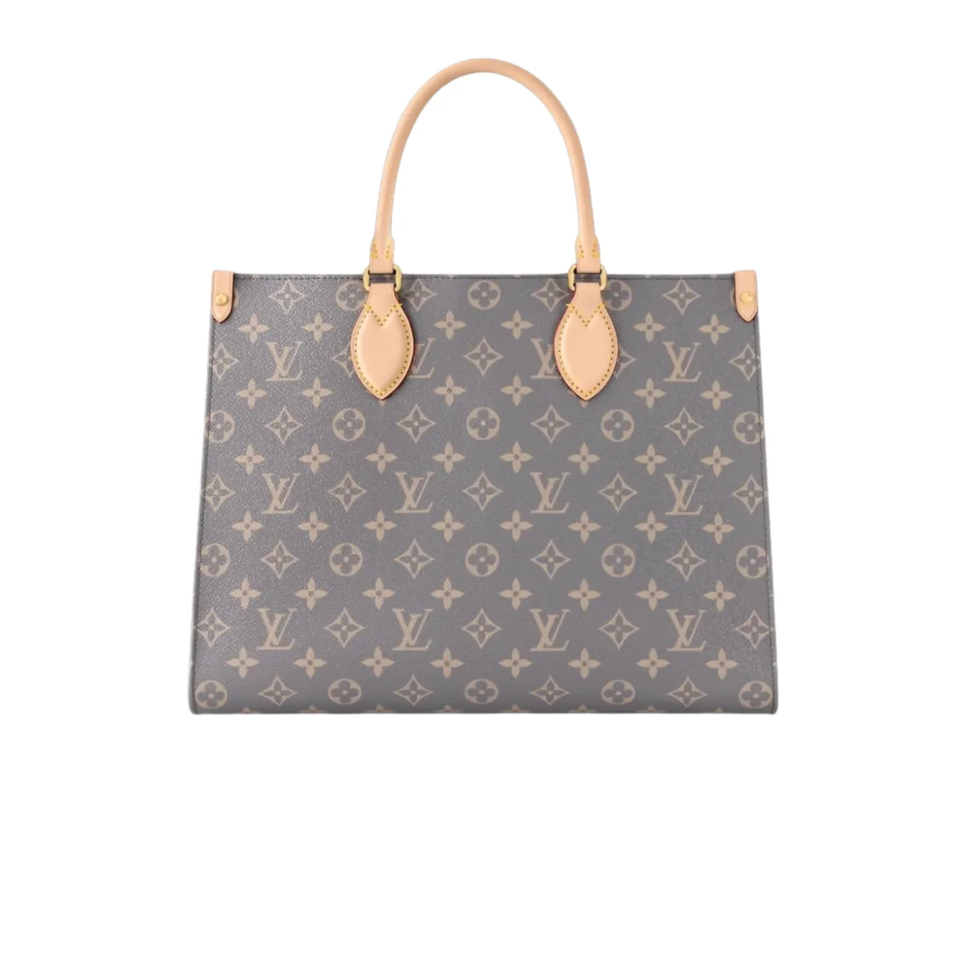 Louis Vuitton Onthego MM Tote Bag in Trianon Grey Gold Hardware