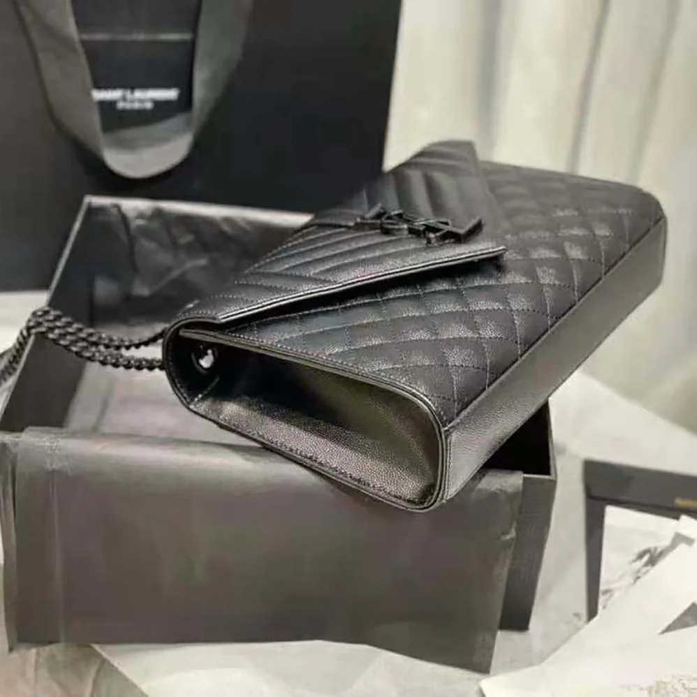 Saint Laurent YSL Envelope Medium Bag in Mix Matelasse Grain DE Poudre Embossed Leather for Women Saint Laurent YSL Envelope Medium Bag in Mix Matelasse Grain DE Poudre Embossed Leather for Women