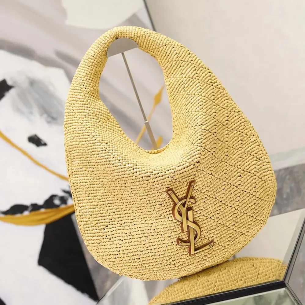 Saint Laurent YSL Icare Hobo In Raffia for Women