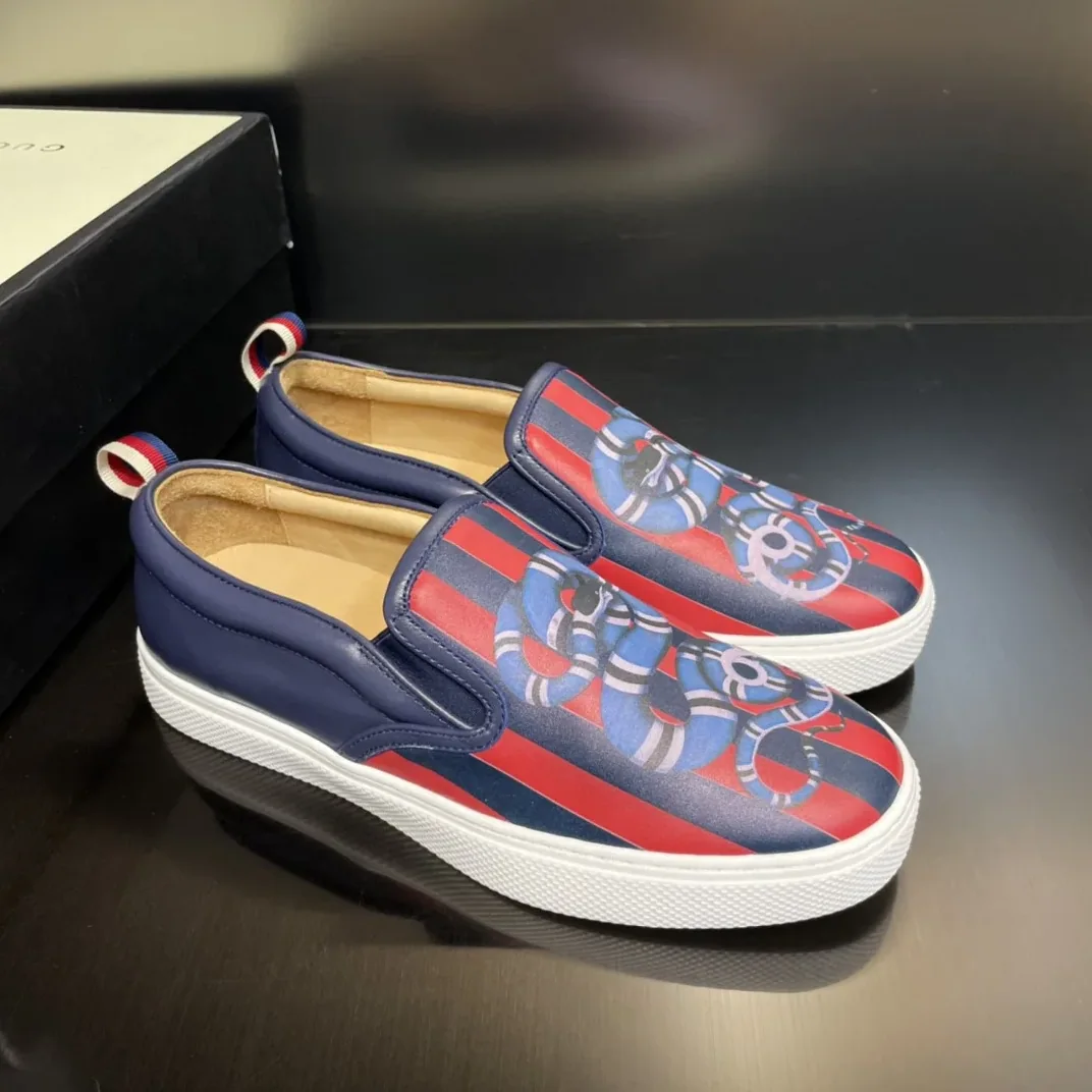 Gucci Kingsnake Print Slip for Men in On Sneaker Blue