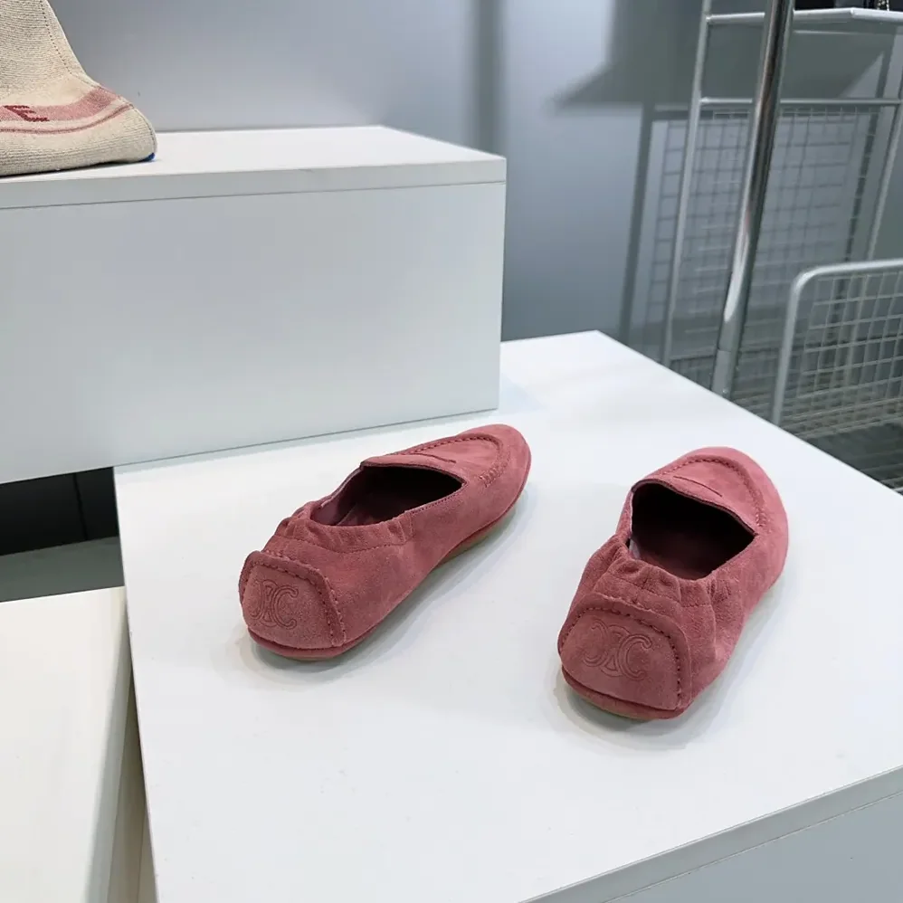 Celine Adam Loafer In Suede Calfskin for Unisex in Pink