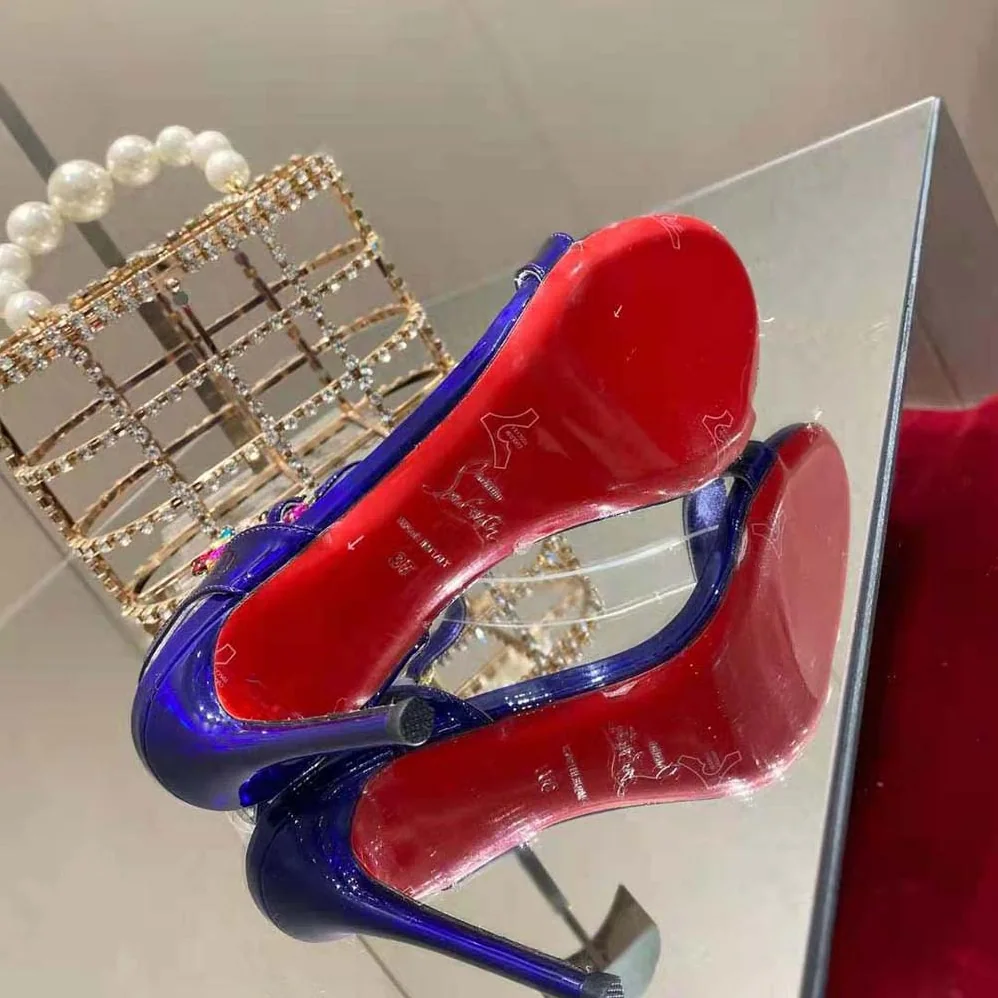 Christian Louboutin Goldie Joli 100 mm Heel Height for Women in Purple Christian Louboutin Goldie Joli 100 mm Heel Height for Women in Purple