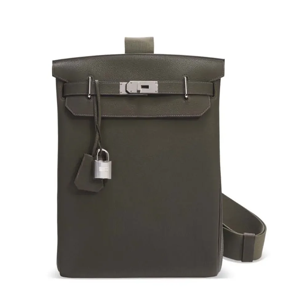 Hermes Hac A Dos PM Backpack for Unisex in Dark Green